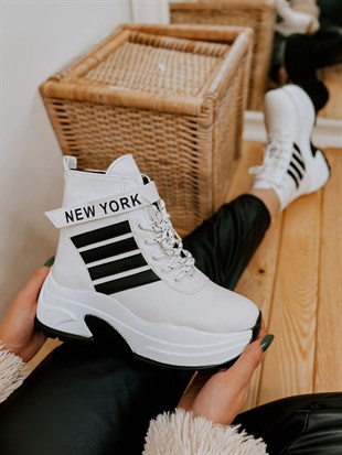 Beyaz Siyah (Storm) Kadın Sneakers