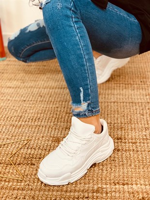 Beyaz (Tiger) Spor Ayakkabı Kadın Sneakers