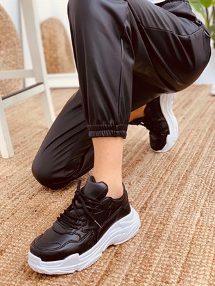 Siyah Beyaz (Tiger) Spor Ayakkabı Kadın Sneakers